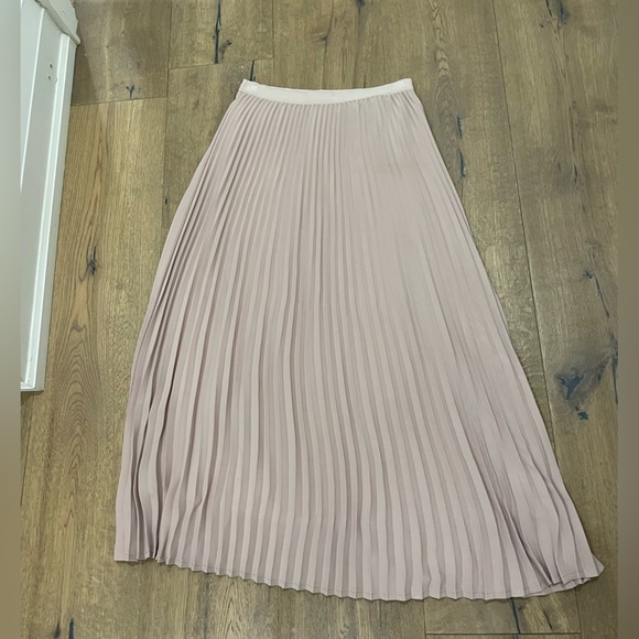 Dusty rose Babaton / Aritzia elastic waist midi pleated skirt - Picture 3 of 3